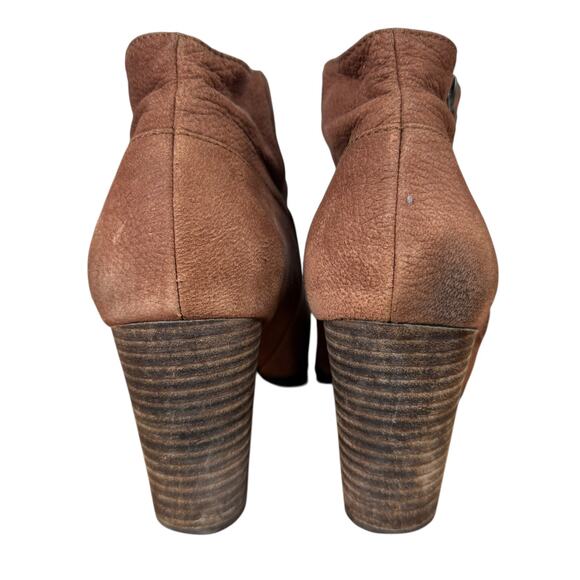 Cole Haan Grand.OS Brown High Heel Chunky Ankle Boots Booties Shoes Leather 8 B - Picture 11 of 16